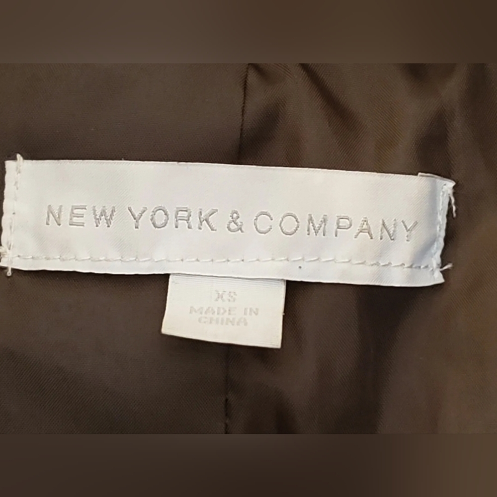 ❤️ New York & Company Faux-Fur Trim Puffer Jacket Size XS - BROWN ❤️ - Picture 4 of 12